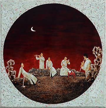 说明: D:\DDD\U盘资料\作品\漆画\2015,,《怡情月下》100cm×100cm(2015年).JPG